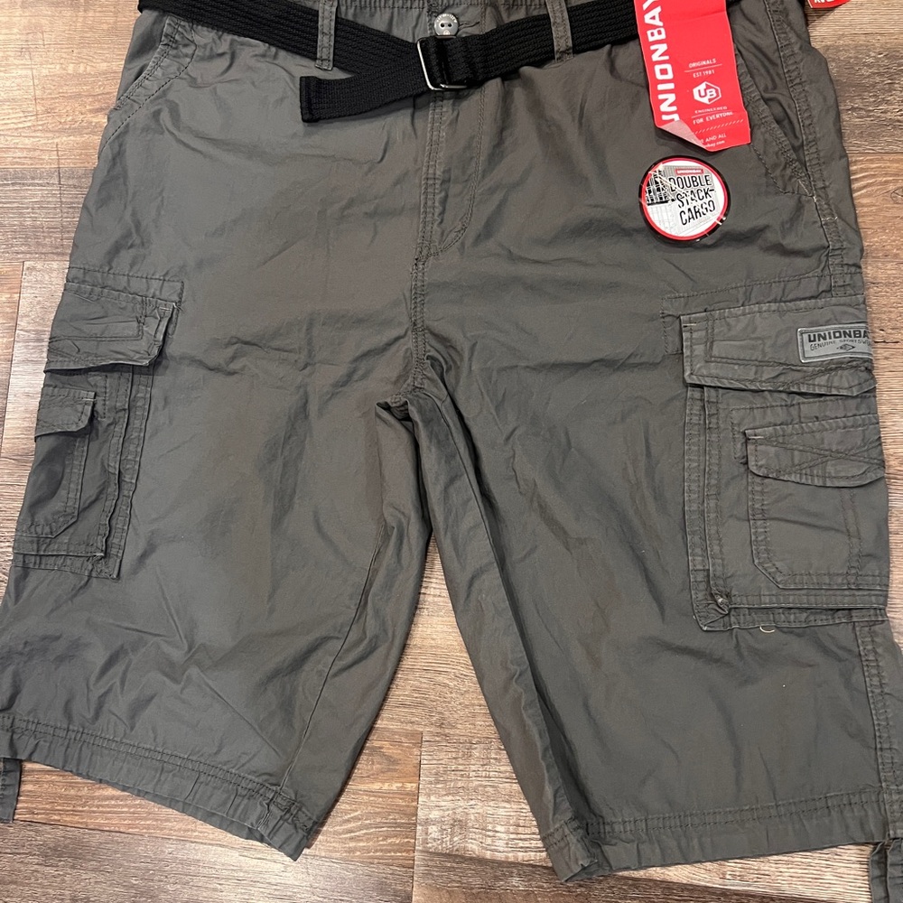 UNIONBAY Men's Charcoal Cargo Shorts